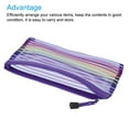 thumbnail image 3 of Uxcell B6 Colorful File Bags Storage Organizer Mesh Zipper Pouches, Purple 6 Pack, 3 of 5