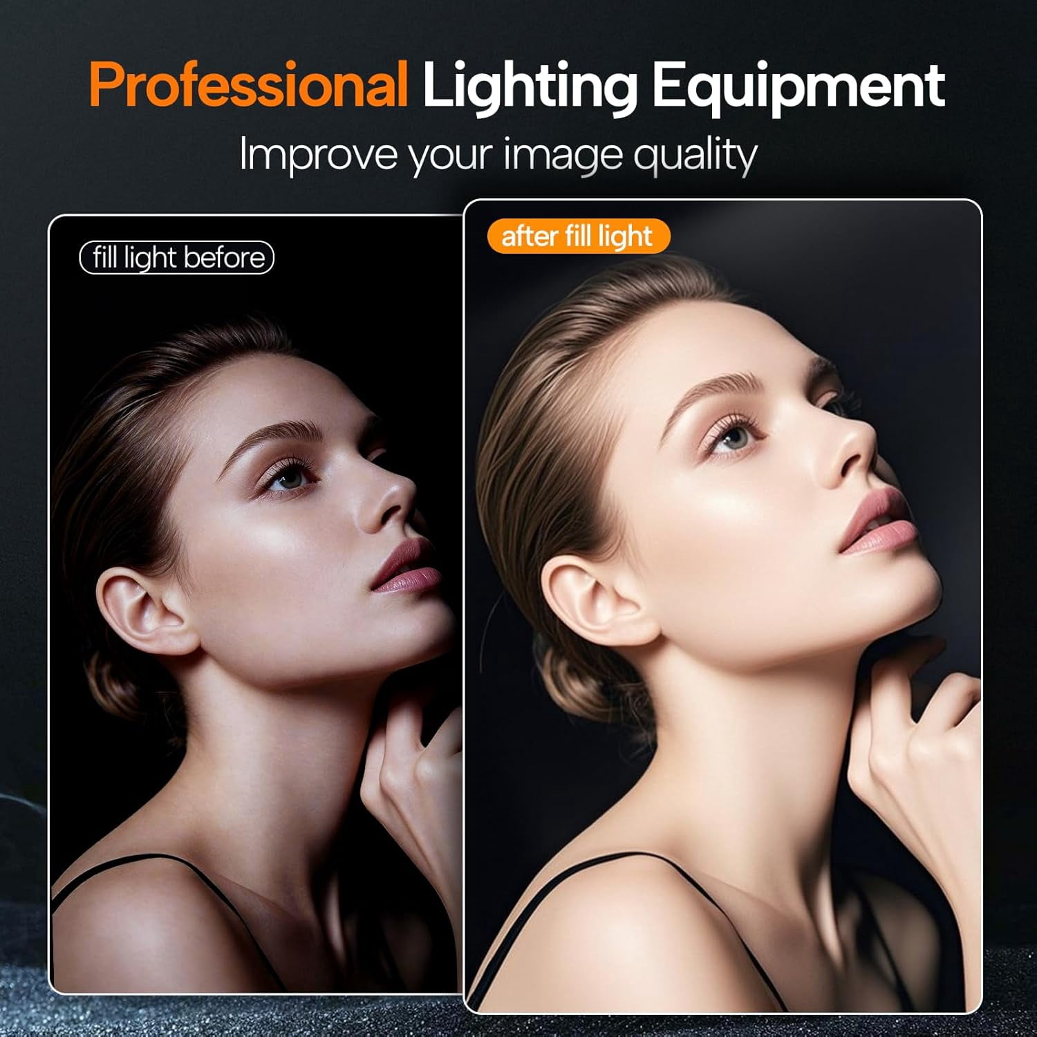10" Ring Light with 55" Extendable Tripod Stands and Phone Holder, Dimmable LED Circle Round Light for Selfie Camera Photography/Makeup/YouTube Video/Vlogging/Live Streaming