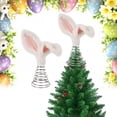thumbnail image 1 of Binwennn Shatterproof Ornament Set Christmas Ornament Packs Ornament Exchange Easter Spring Tree Topper Decoration Rabbit Ears Tree Topper Decoration With Metal Spiral Base For Festive Decoration, 1 of 8