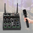 thumbnail image 3 of Wildnix 4-Channel Audio Mixer with Bluetooth, USB Playback, 48V Phantom Power, Wireless Microphone, Equalizer & Independent Control for Live Sound, 3 of 5
