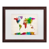 Trademark Fine Art 'Watercolor World Map II' Canvas Art by Michael Tompsett