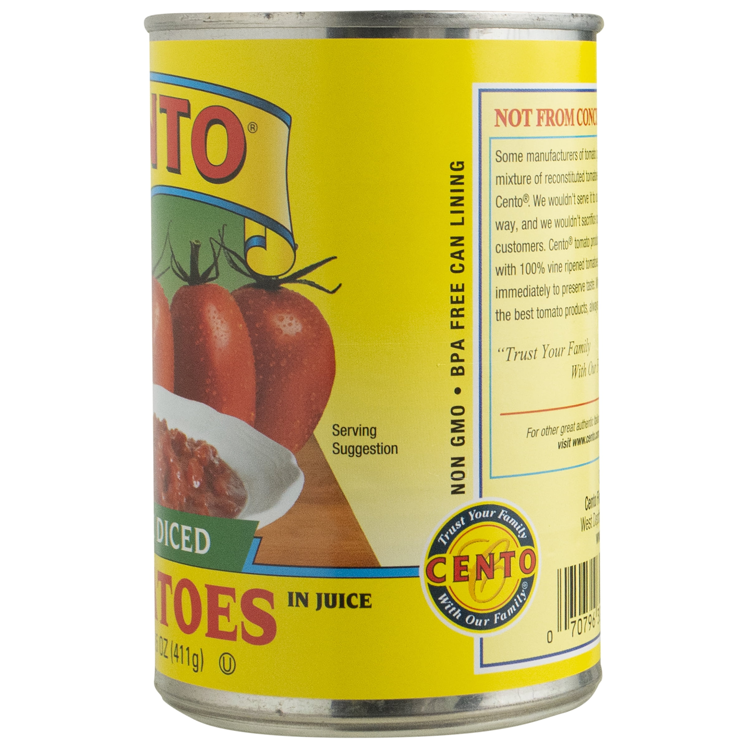 (7 pack) Cento Petite Diced Tomatoes, 14.5 Oz