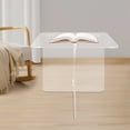 thumbnail image 3 of Acrylic Side Table, End Table, Free Standing Clear Modern Bedside Table, 3 of 24
