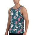 thumbnail image 2 of Haiem Lilies Flowers Men Workout Tank Top Gym Bodybuilding Sleeveless Muscle T Shirts Athletic Tank Breathable Workout Shirt-Medium, 2 of 9