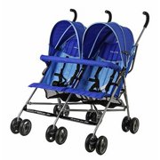 Dream On Me, Twin Umbrella Stroller, Blu