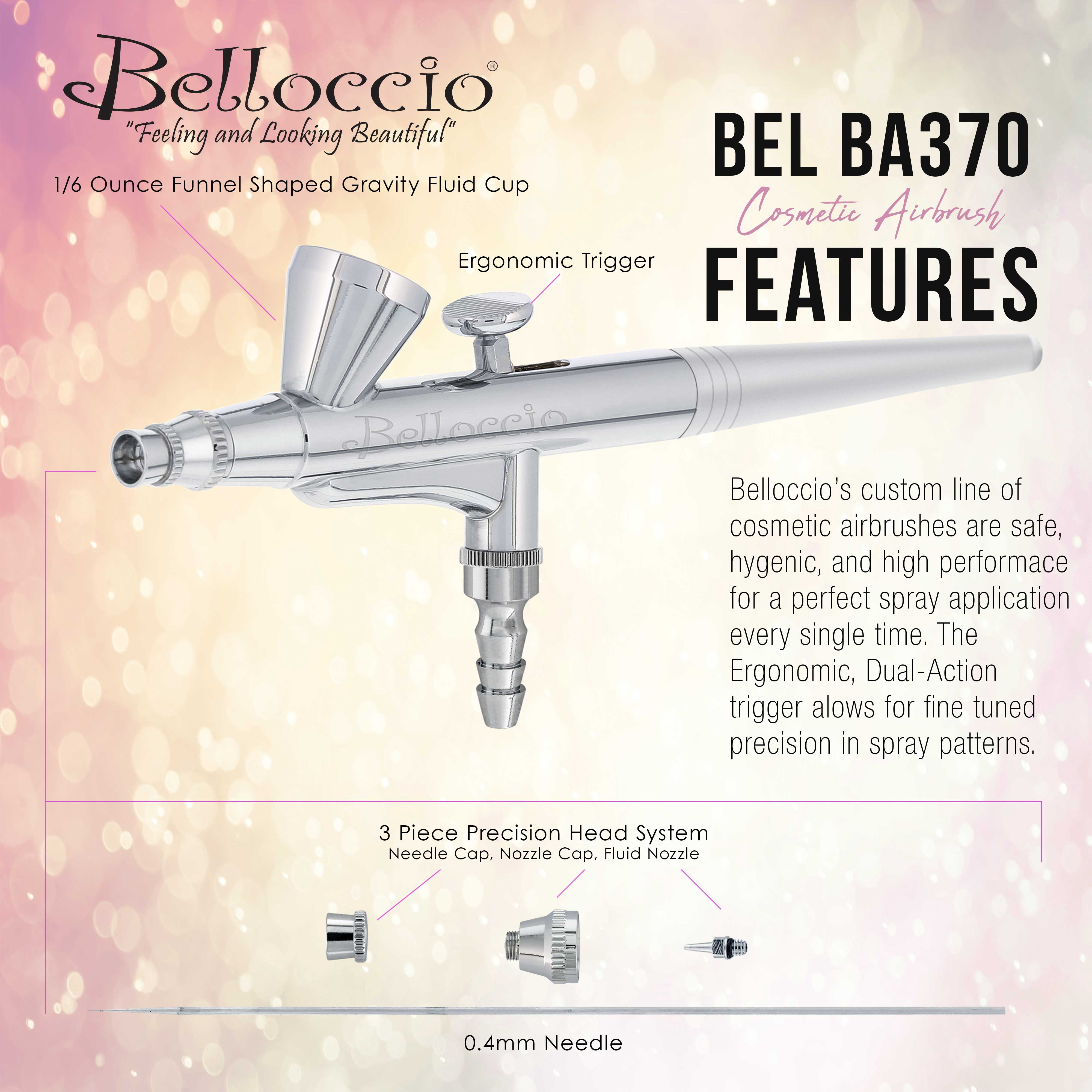 Belloccio SINGLE-ACTION AIRBRUSH Cosmetic Makeup Temporary Tattoo Nail Art Hobby