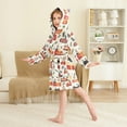thumbnail image 2 of FORMRS Niños Bathrobe Unisex Hooded Robe Soft Plush Pajamas Sleepwear, Size 2-3T, Christmas Gift Train, 2 of 7
