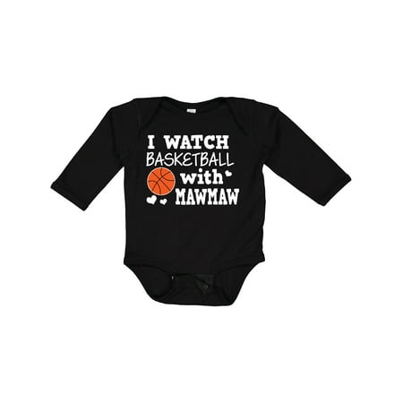 

Inktastic I Watch Basketball with Mawmaw Gift Baby Boy Long Sleeve Bodysuit