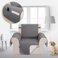 thumbnail image 1 of Deconovo Funda de sofá resistente al agua, 1 unidad, gris claro, 53 cm de ancho x 190 cm de largo, funda protectora para muebles, ideal para mascotas y niños., 1 of 7
