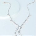 thumbnail image 4 of Statement Rhinestone Y Shape Necklace Choker Jewelry Crystal Drop pendant, 4 of 4