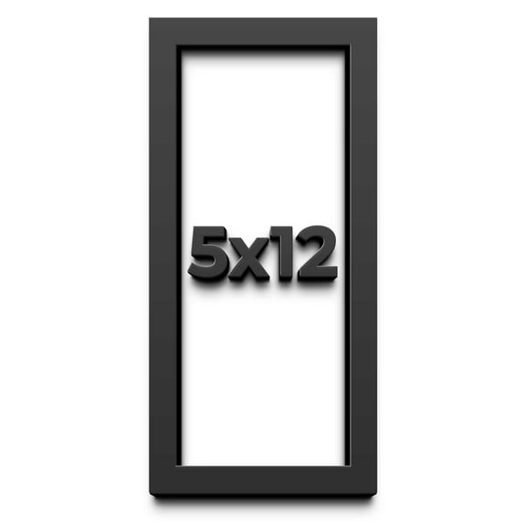 5x12 IN Shadow Box Frame Black | 2 Inches Deep Real Wood Contemporary Shadowbox Display Frame | UV