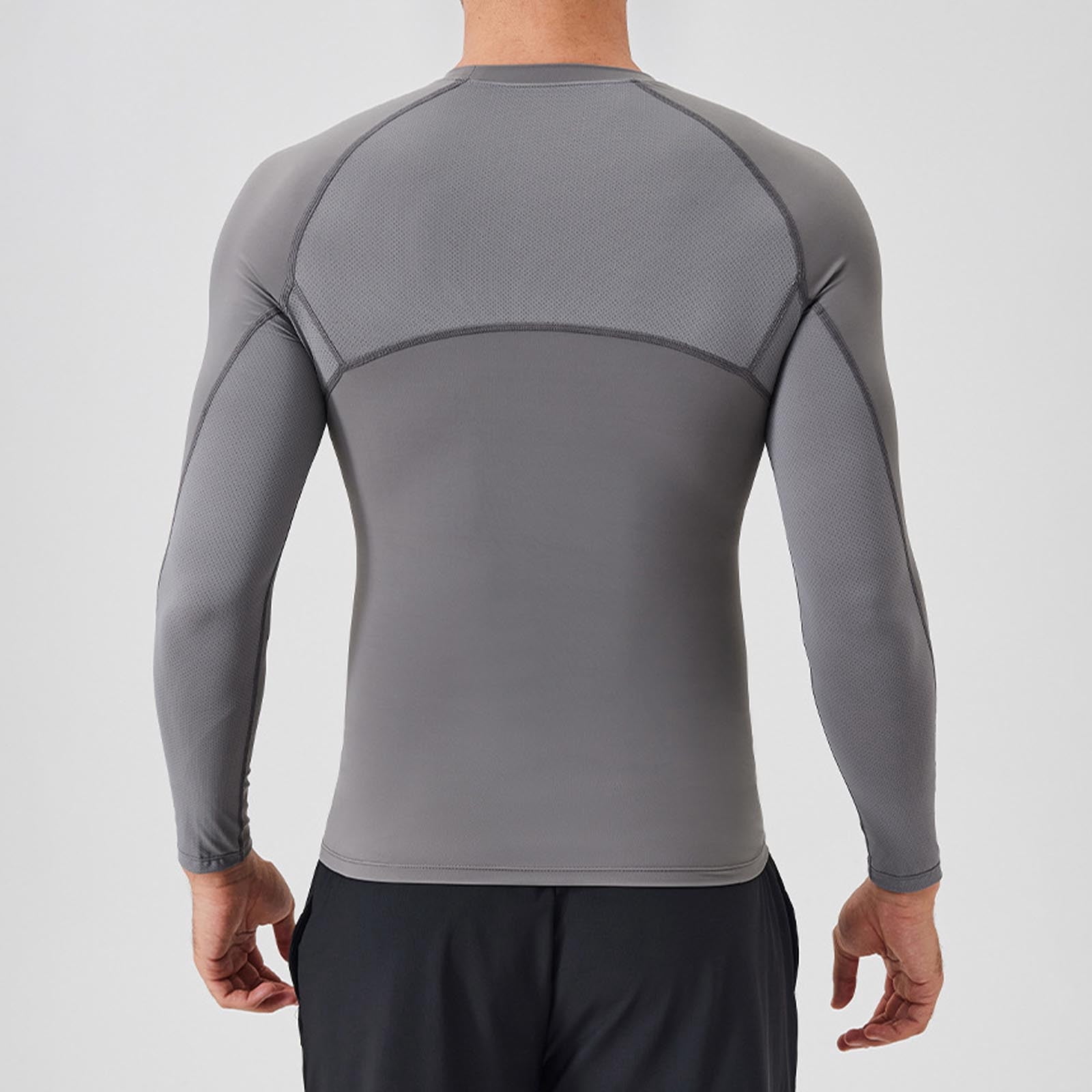 LAFROI Maillot de compression à manches longues UPF 50 pour homme - CLY08C (Werewolf,SM