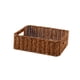thumbnail image 5 of Cesta de almacenamiento organizadora, cesta de picnic, bandejas de almacenamiento rectangulares para cocina marrón oscuro M, 5 of 9