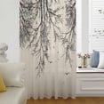 thumbnail image 6 of Beige Black Branches Sheer Curtains 63 Inches Long, Botanical Dead Tree Birds Light Filering Curtains, Breathable Simi Curtain Privacy Drapes for Living Room Bedroom Lightweight Window Treatment, 6 of 9