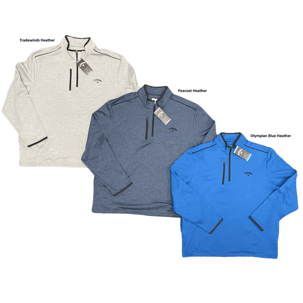 Callaway Men's UPF 50 Tech Fleece Quarter Zip Pullover Sweatshirt