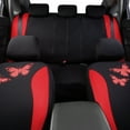 thumbnail image 3 of Flying Banner Butterfly Full Set Car Seat Cover Split Air Mesh Fit Car Truck SUV for Women Lady Girl Red, 3 of 8