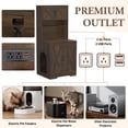 thumbnail image 4 of Blotout 71" Tall Farmhouse Cat Litter Box Enclosure W/ Shelves and Doors, Wooden Cat Litter Box Furniture for Self-Cleaning Litter Boxes, Large Hidden Litter Box Furniture W/ Power Outlets, Locks, 4 of 10