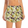 thumbnail image 2 of Xecao's Lilies Flowers for a double-layer running short for women, perfect for gym, tennis, and more, featuring a convenient pocket., 2 of 9