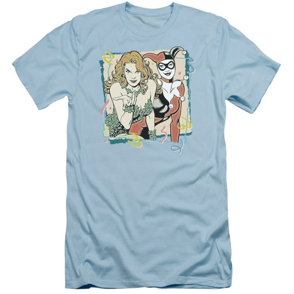DC Comics Totally Harvey & Ivy S/S Adult 30/1 T-Shirt Light Blue