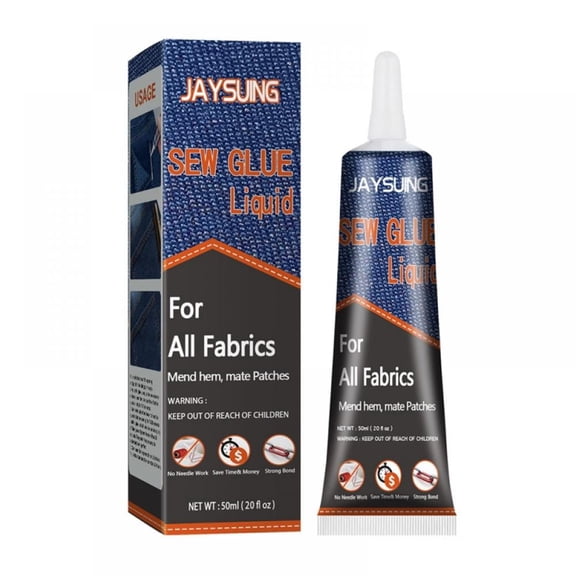 Clothing Repair Glue, Cloth Glue Fabric Adhesives, Secure Stitch Liquid Sewing Solution Kit, No Sew Glue Fast Tack No Sew