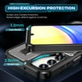 thumbnail image 2 of for Samsung Galaxy S24 FE Case with Rotatable Ring Stand [Military Grade Heavy Duty Shockproof Protective] Finger Ring Heat Breathable Carbon Fiber Texture Rugged Cover for Galaxy S24 FE, Gray, 2 of 9