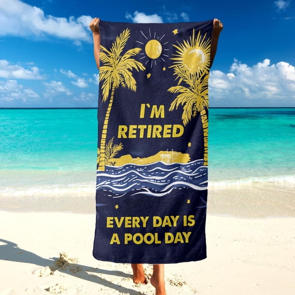 I'm Retired Beach Towel, RetiR1em1ent Gift for M1enWoM1en
