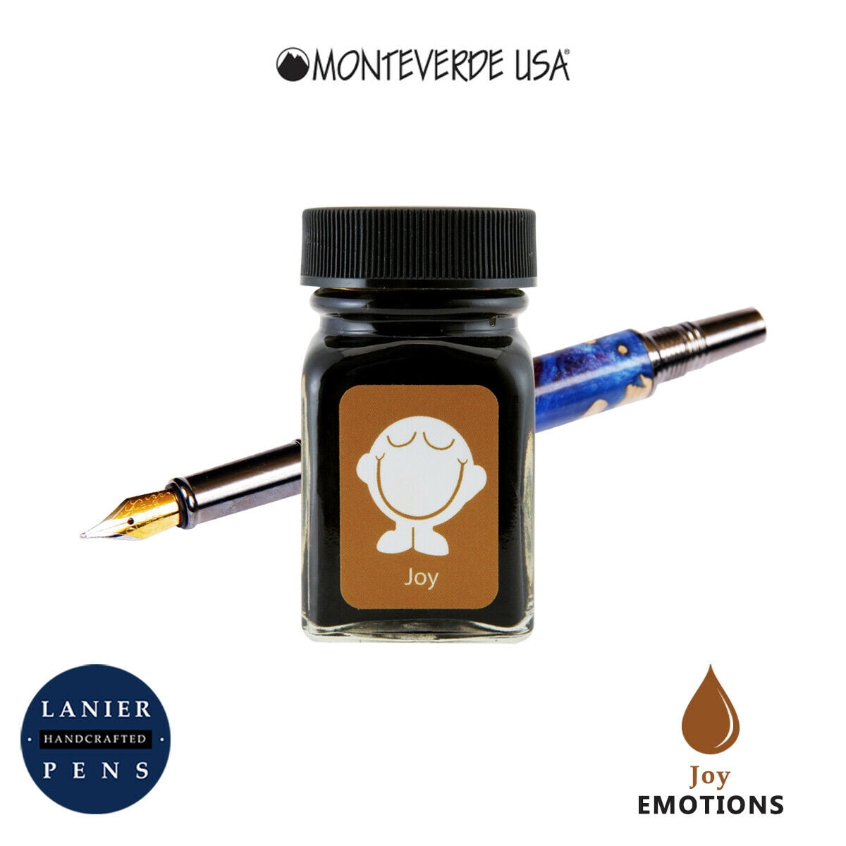 Monteverde G309JS 30 ml Emotions Fountain Pen Ink Bottle- Joy Sepia