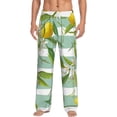 thumbnail image 2 of Lsque Lemon Print Men's Pajama Pants, Lounge Pant - Comfortable Home Wear,Elastic Waistband, Stylish Design-Medium, 2 of 9
