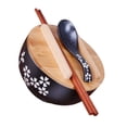 thumbnail image 4 of 1 juego de cuencos de cerámica para fideos instantáneos de estilo japonés, cuenco para sopa, 4 of 6