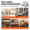 thumbnail image 6 of KFFKFF Industrial Fat Trap, 40 LBS Fat Catcher, Upper Entry Catcher, Beneath Counter Stainless Steel Fat Trap, 10 GPM Wastewater Oil-Water Divider, for Diner Cafeteria Domestic Kitchen, 6 of 9