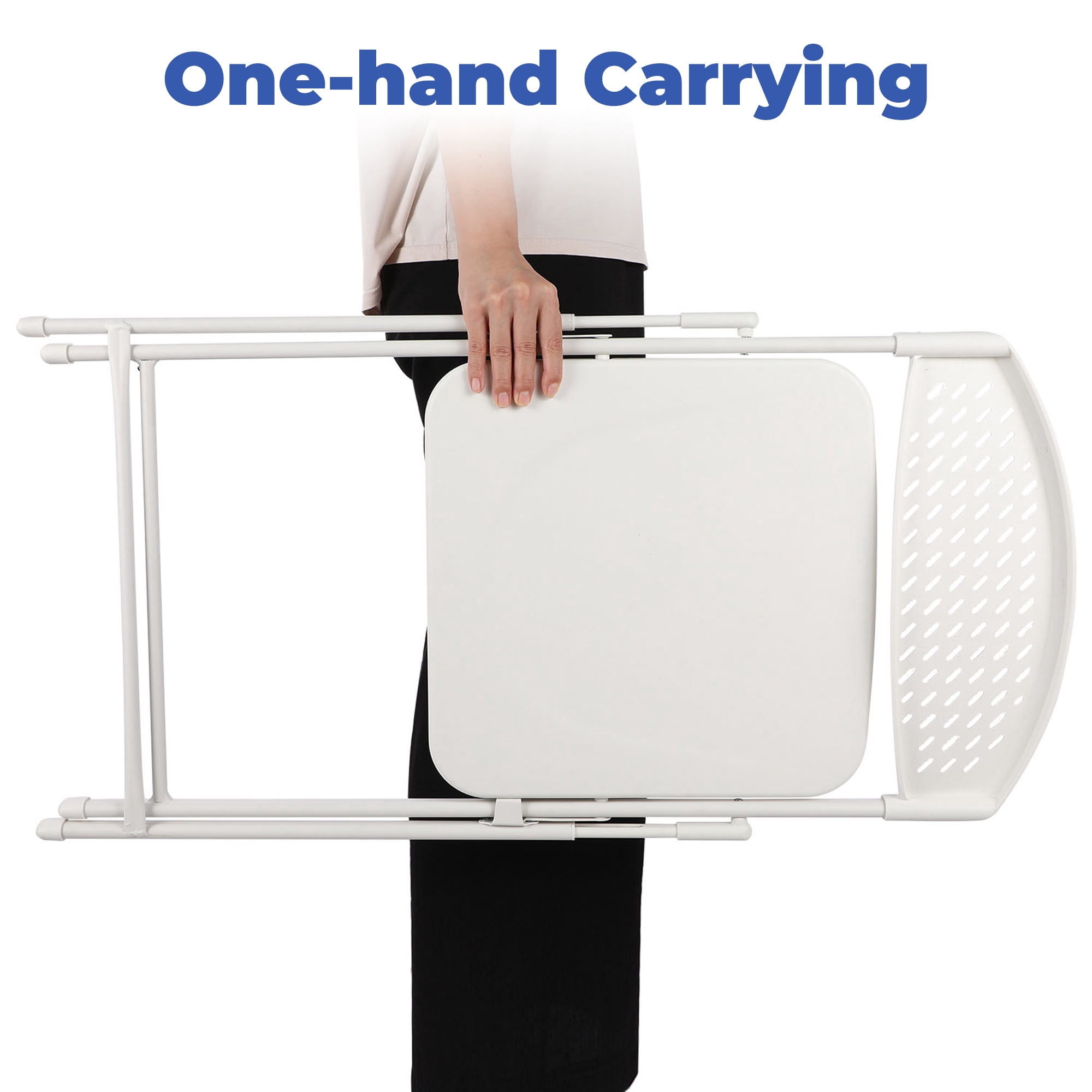 (2 pack) Mainstays Resin Light-Weight Folding Chairs, White (Set of 4)