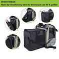 thumbnail image 4 of Mochila para gatos con cremallera antiapertura, plegable, expandible, para perros, con ventana de malla, color negro, para perros, gatos, mascotas, 4 of 5