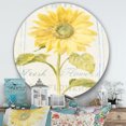 thumbnail image 2 of Designart 'Floursack Florals II' Art Mural Rond en Métal Style Ferme - Disque de 36, 2 of 5