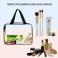thumbnail image 4 of Vorkoi Clear Travel Toiletry Bag with Zipper Make-up Pouch Handle Straps Waterproof Packing Organizer Storage Diaper Pencil Bags, 4 of 7