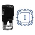 thumbnail image 1 of Printtoo Self Inking Rubber Stamp Square Swirl Border I Alphabet Monogram Initial R-40 Office Stationary, 1 of 3