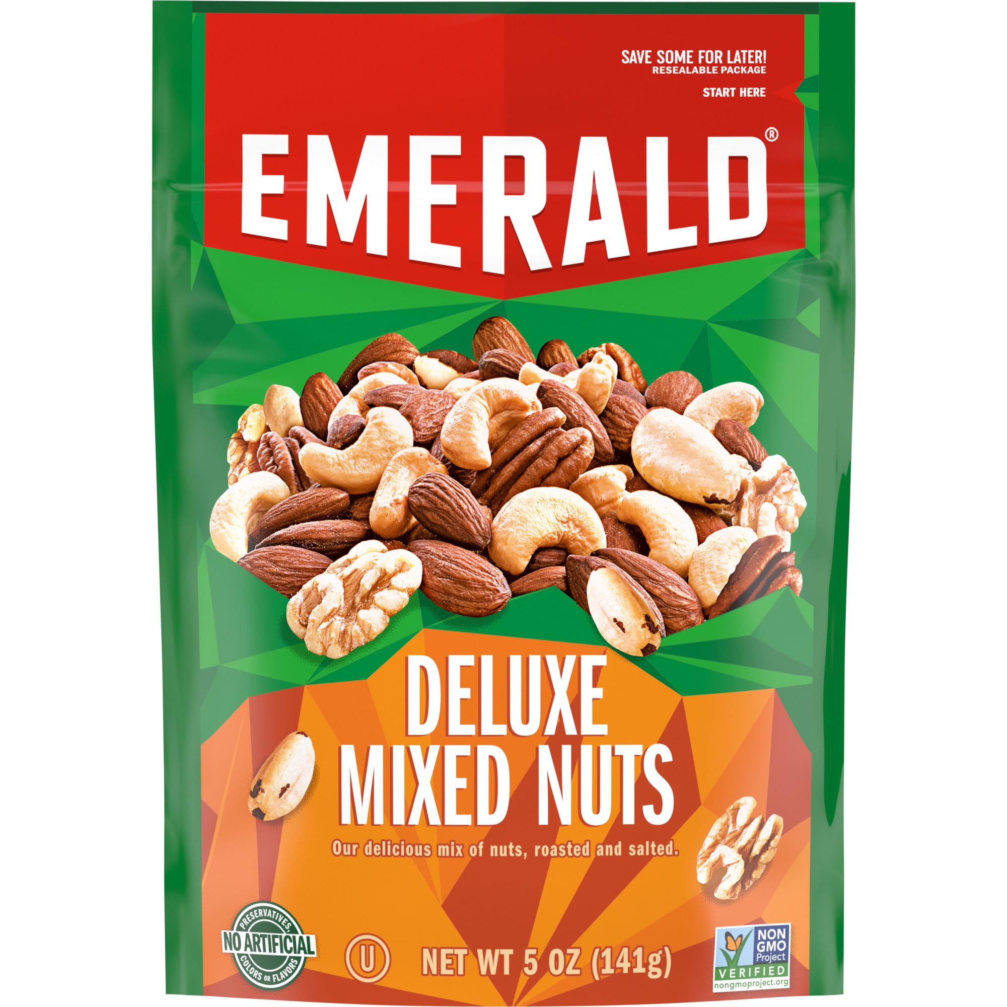 Emerald Nuts, Deluxe Mixed Nuts, 5 Oz Resealable Bag