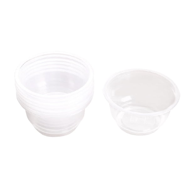 EeaseMX 50 cuencos desechables para ensalada, de plástico transparente, redondos, para fruta, utensilios de cocina, suministros para fiestas, sin tapa, 450 ml