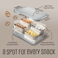 thumbnail image 2 of Cook With Color 2-Pack 4-Compartment Mini Snackle Box, Charcuterie and Snack Container, Divided Serving Tray with Lids, Dishwasher Safe, Taupe, 2 of 10