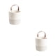 thumbnail image 2 of Monstrate Cesta de almacenamiento colgante para plantas, maceta tejida de estilo nórdico, decoración para el hogar, jardín, balcón, blanco + Blanco + negro 18*20cm 2Conjunto, 2 of 6