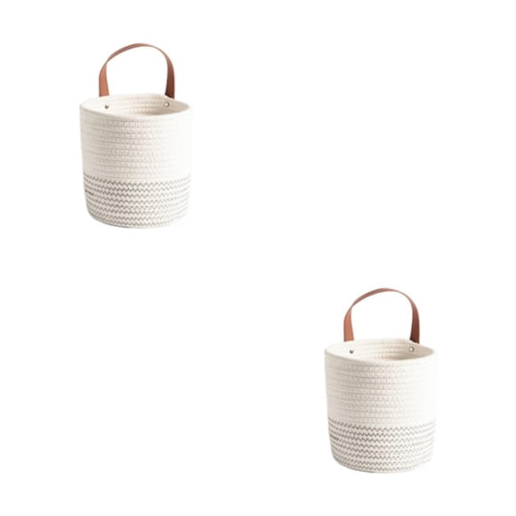 Injueey Cesta de almacenamiento colgante para lavandería, pícnic, planta, toalla, contenedor de juguete, soporte de olla tejido de estilo Type8 NO8