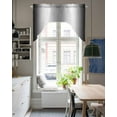 thumbnail image 5 of Ombre Black White Kitchen Curtains Swag Valance for Windows/Bathroom/Cafe, Simple Abstract Striped Farmhouse Rod Pocket Drape Panel Swag Curtain Valance for Bedroom/Living Room 55''x36'', 5 of 6