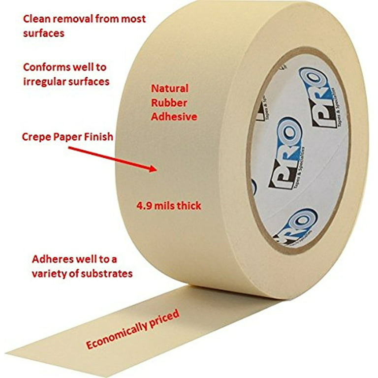 Masking Tape 1 inch 60 yards, White Paper, General Purpose 36 Rolls