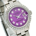 thumbnail image 3 of Pre-Owned Rolex Datejust 26MM 69160 Purple Diamond Dial Diamond Bezel Stainless Steel Oyster Bracelet, 3 of 9