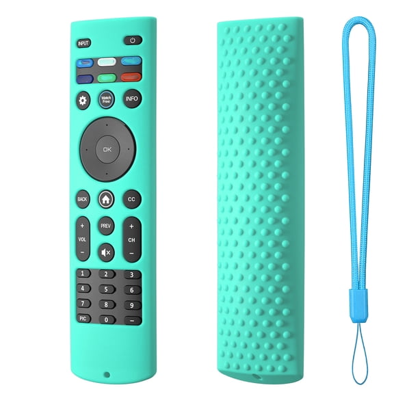 Glow in The Dark Silicone Case for VIZIO XRT140 Remote Control, Shockproof Anti-Slip Soft Protective Cover, Easy to Find Luminous Skin with Lanyard