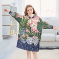 thumbnail image 5 of FORMRS Wearable Blanket Hoodie with Sleeves for Kids Cozy Flannel Sweatshirt, Floral Vase, 5 of 7