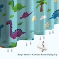 thumbnail image 6 of Light Blue Dinosaurs Palms Eggs Pattern Shower Curtain 72"x72" ,Bathroom Decorative Shower Curtains Set with 12 Hooks,Modern Waterproof Washable Shower Curtain, 6 of 6