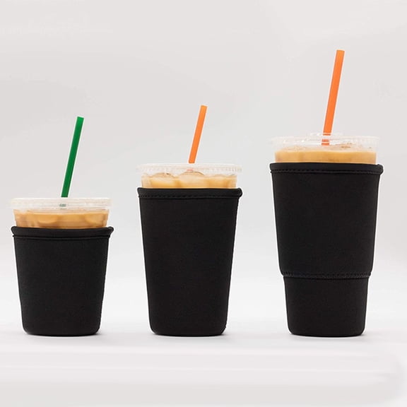 Insulated Cup Cover Neoprene Sleeve For Hot Drinks Reusable And Comfortable Black S