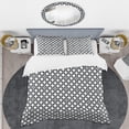 thumbnail image 2 of Designart 'Monochrome Geometric Pattern XIV' Mid-Century Modern Duvet Cover Set, 2 of 4