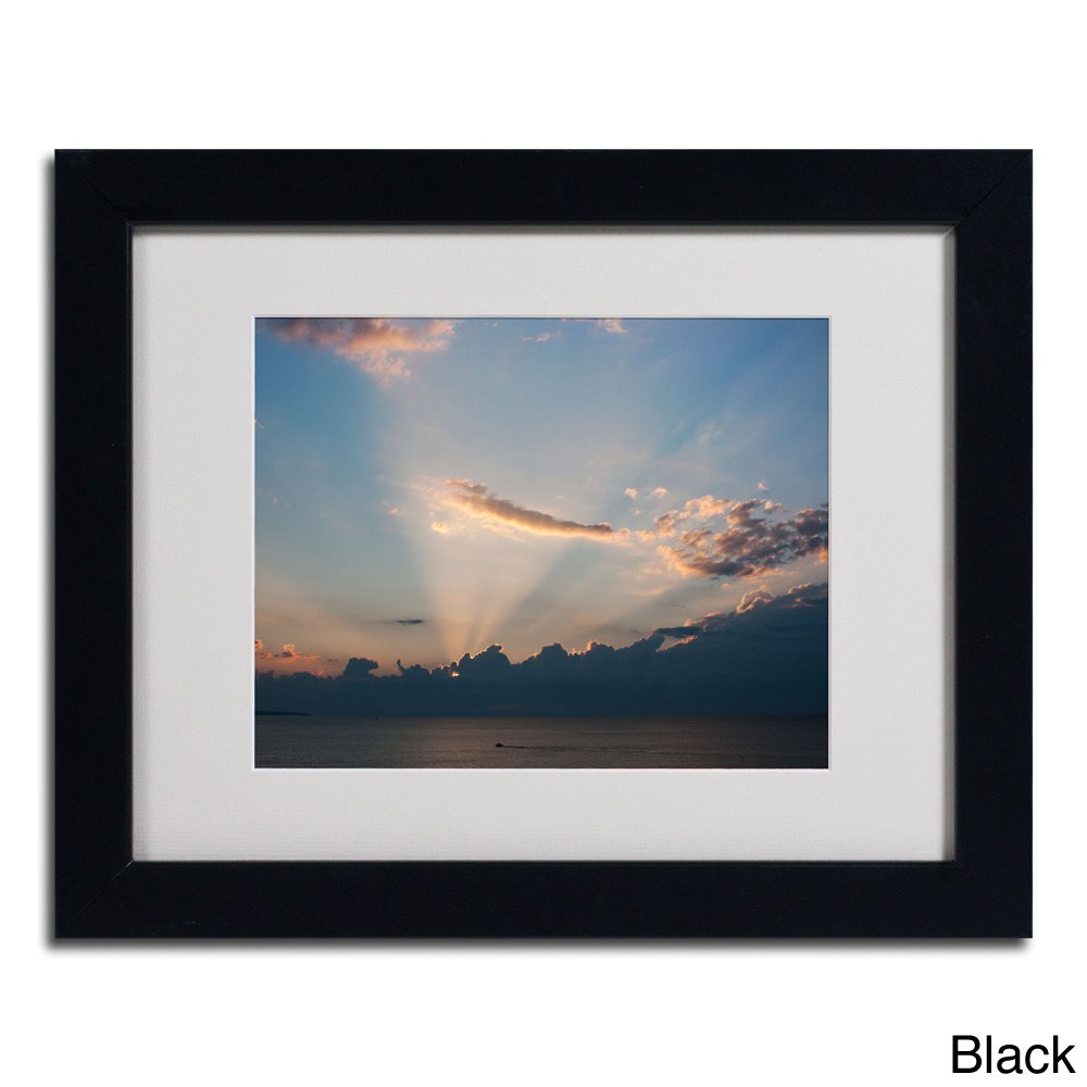 Trademark Fine Art "Inspiration Sunset II" by Kurt Shaffer, Wood Frame