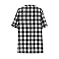 thumbnail image 6 of Womens Plaid Shirts Short Sleeve Button Down Shirt Casual Basic Tops Plus Size Tunic T Shirt, 6 of 6